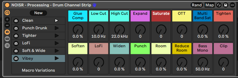 DRUM CODE — Ableton Drum Processing Racks | Kick, Snare, Hat & Bus - NOISR
