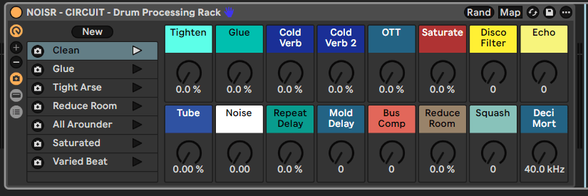 DRUM CODE — Ableton Drum Processing Racks | Kick, Snare, Hat & Bus - NOISR